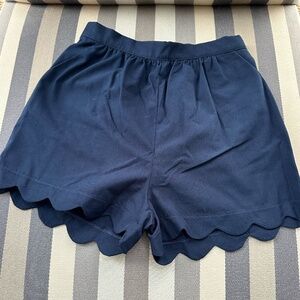 NWOT Be Elizabeth Girls Navy Blue Scallop Shorts - by James & Lottie - Size 12
